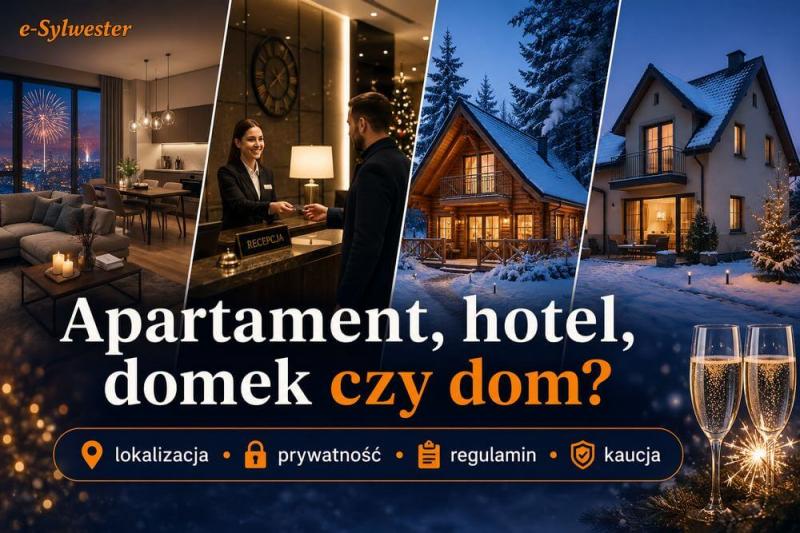 Apartament a hotel, domek i dom – różnice na Sylwestra