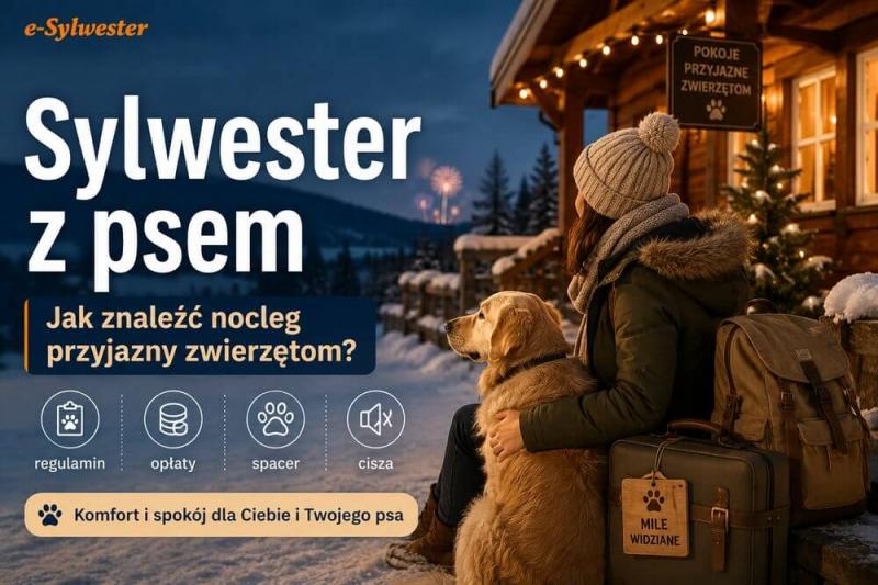 Sylwester z psem – jak znaleźć nocleg przyjazny zwierzętom?