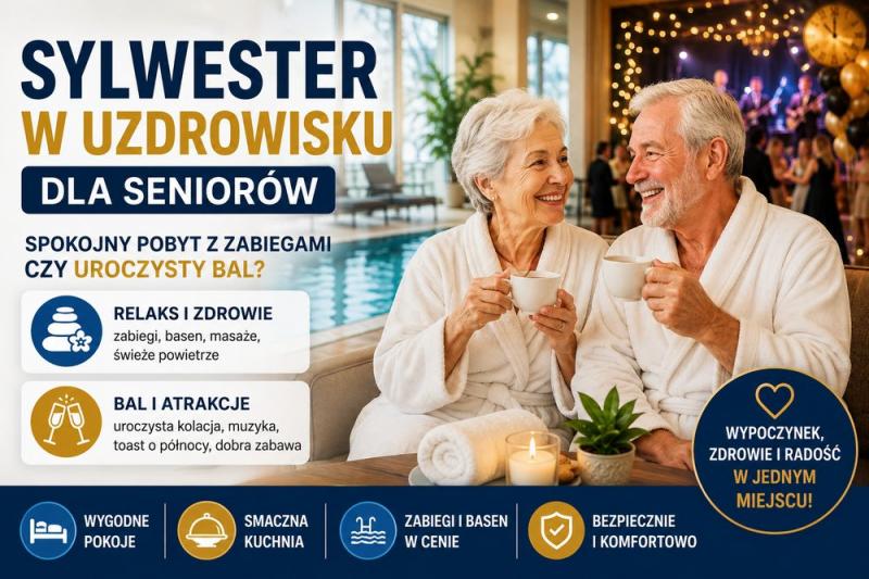 Sylwester w uzdrowisku dla seniorów 2026/2027 – co wybrać?